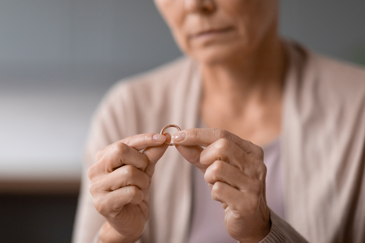 Women looking at wedding ring