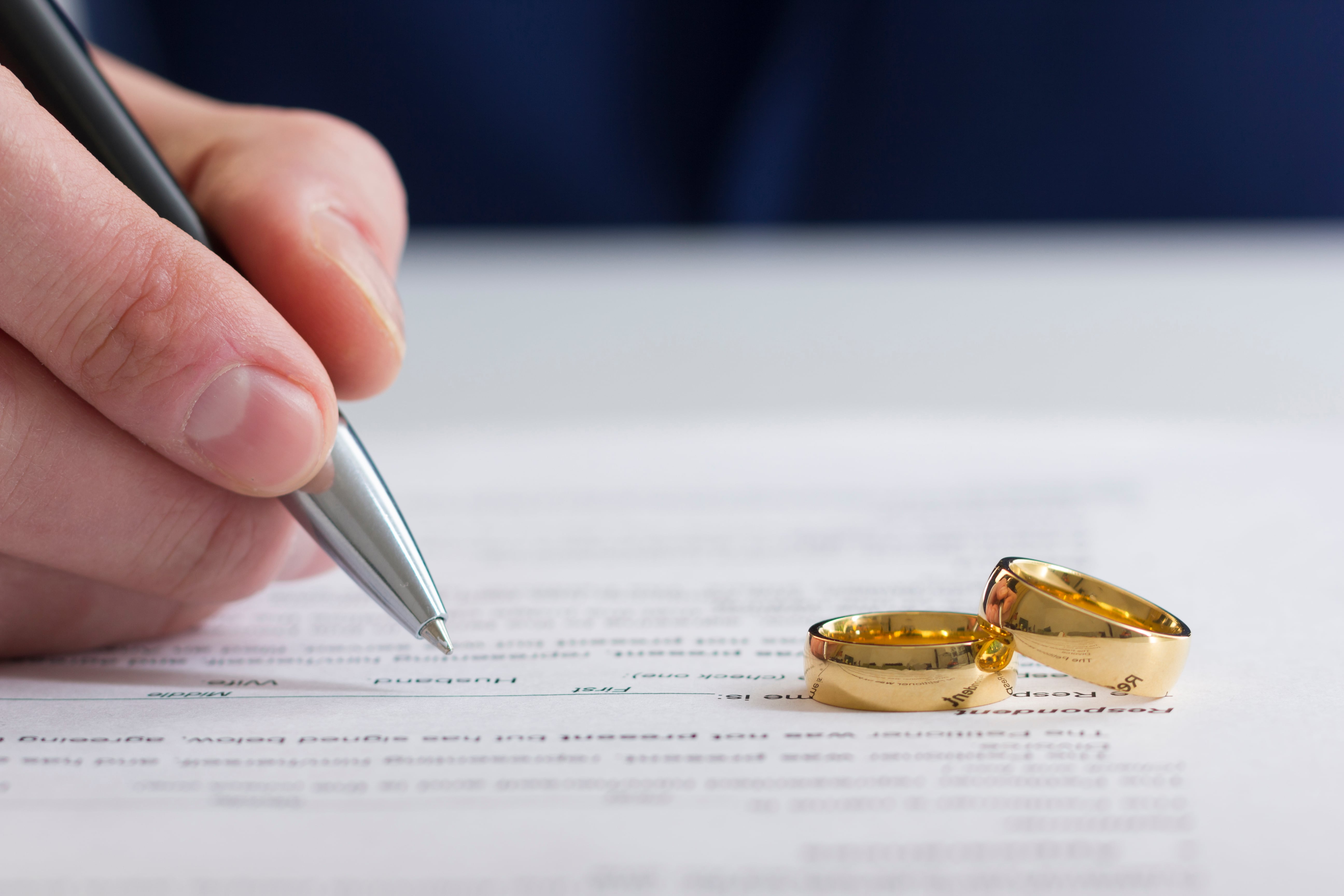 Paperwork and 2 gold rings